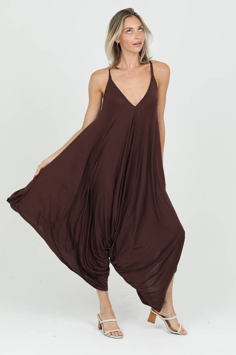 ANGIE – Macacão - Mulher por atacado – Macacão Harem de Tricô X5099-ASIS30