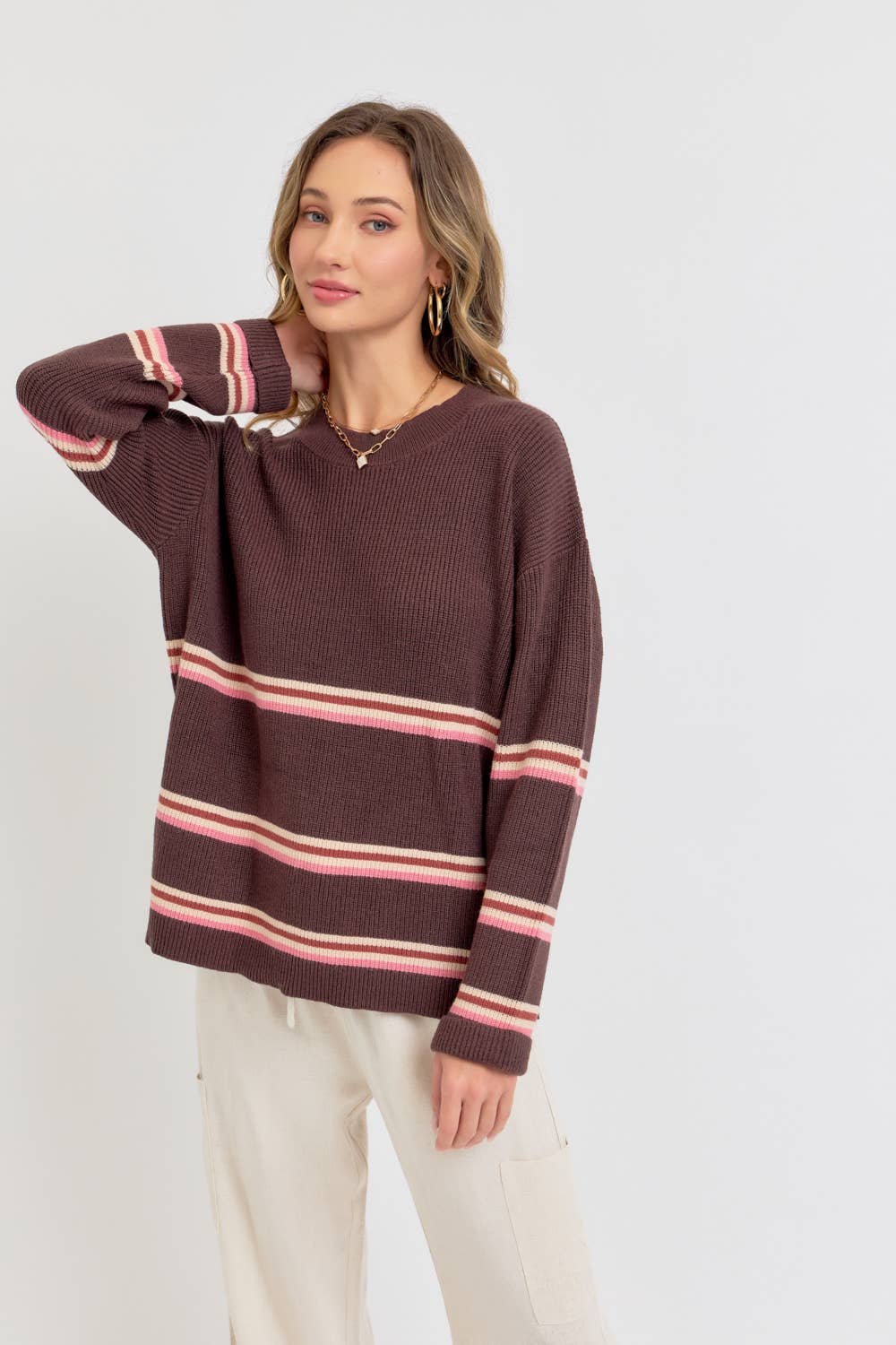 Sweet Lovely by Jen – Engroshandel Pullover - Dame – STRIBET STRIKTOP/SWEATER8