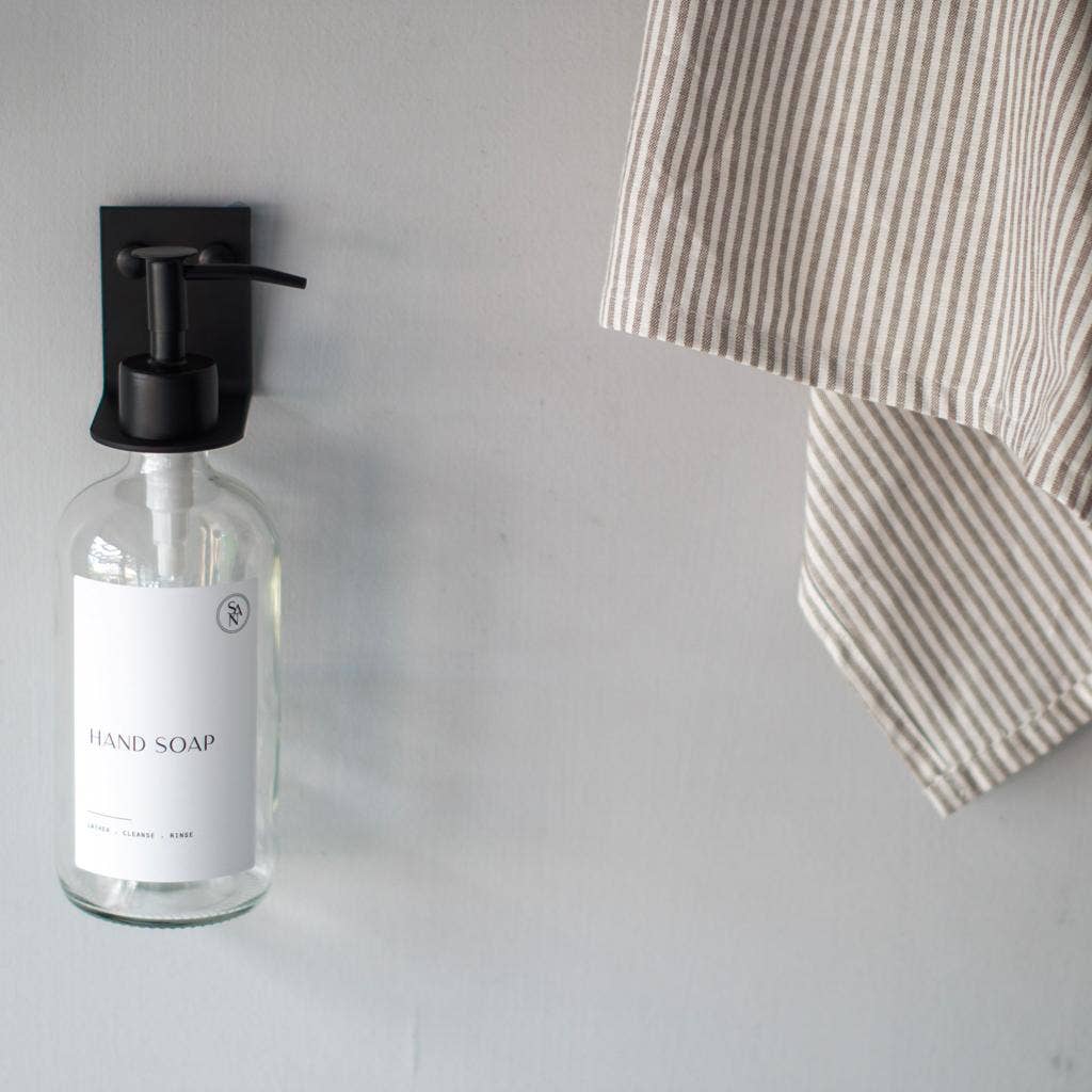 So At Nature - Wholesale Soap Dispenser - Luxury Glass Bottle Set with Wall Mount, Pot Brush and Ceramic Dish - Yuro2