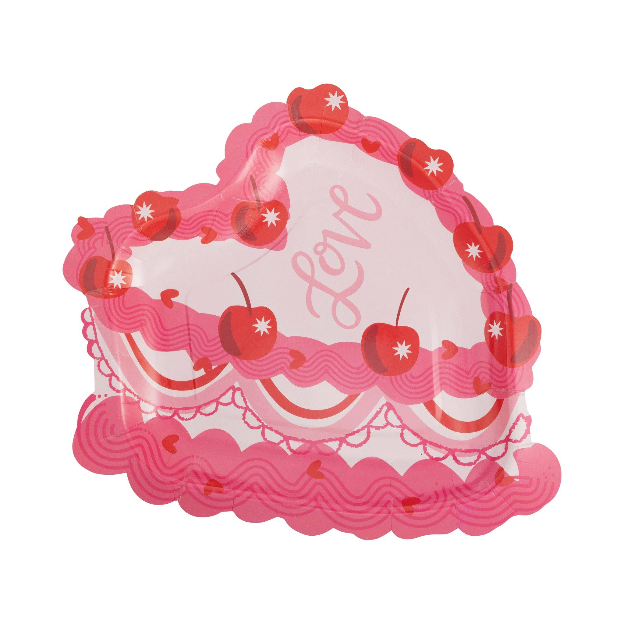 My Mind’s Eye - Wholesale Disposable Plate - PLPL705 - Love Heart Cake Shaped Plate0