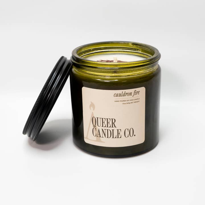 Queer Candle Co. - Wholesale Jar/Filled Candle - Cauldron Fire (fall seasonal scent)