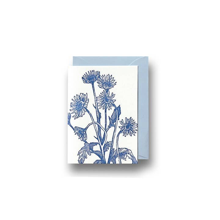 Daisy-mum Mini Card for wholesale by Wishing Flower Press & Bindery