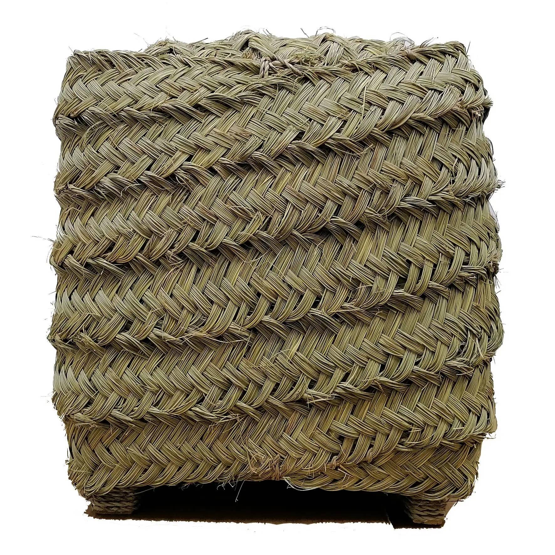 Etnico del Mondo - Vendita all'ingrosso Pouf - Pouf Poggiapiedi Etnico Marocchino In Paglia Intrecciata3