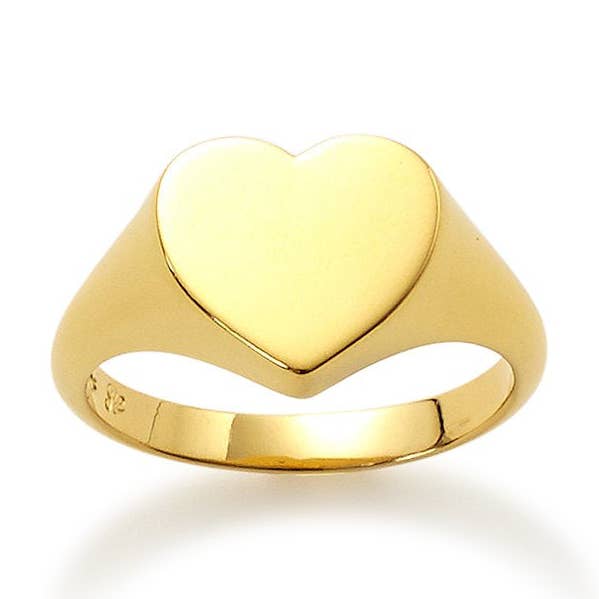 Chevalière cœur pour la vente par PL Collective