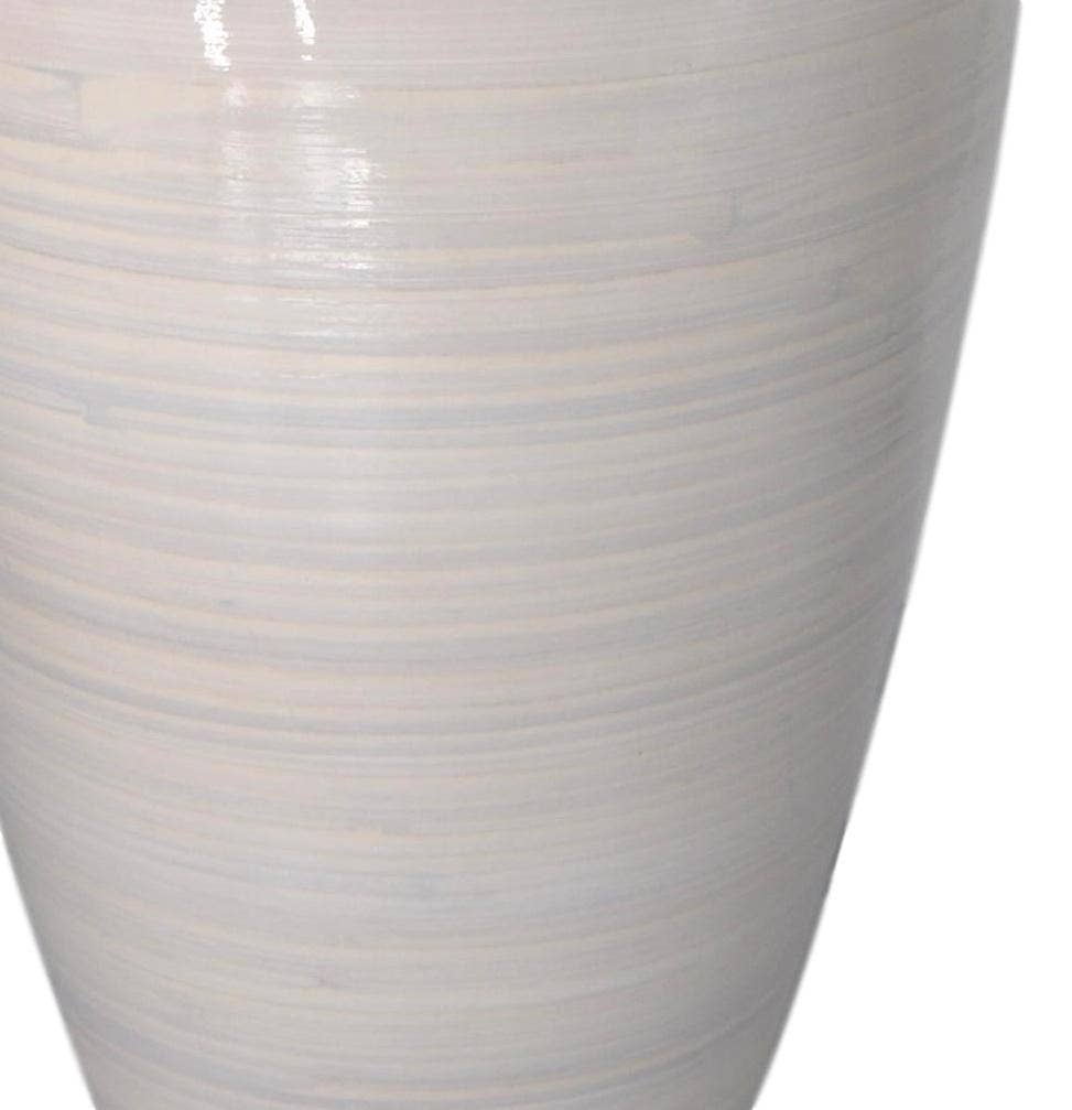 Marissa's Gifts - Wholesale Vase - White handmade bamboo vase 60cm tall floor or table vase4