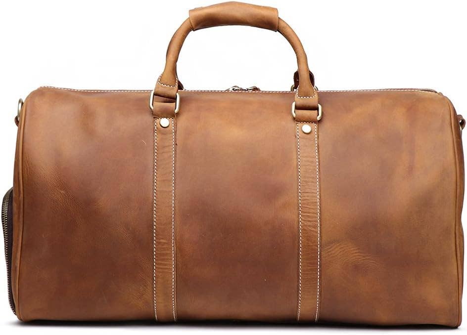 Tuzech Leather – wholesale Duffelväskor – Unisex – TUZECH Stor Duffel Resväska Läder Resväska Duffelväska2