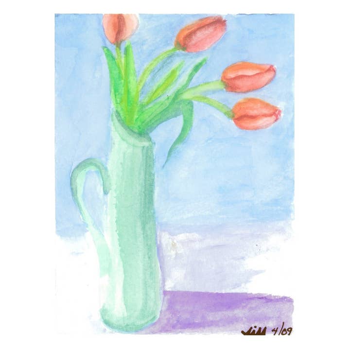 Card #19 Tulips for wholesale by One Woman's Art by Jill