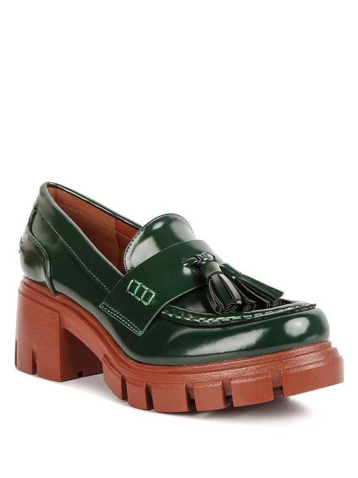 Well Dressed - Wholesale Loafers - Women's - Jonah Tassels Detail Chunky Loafers