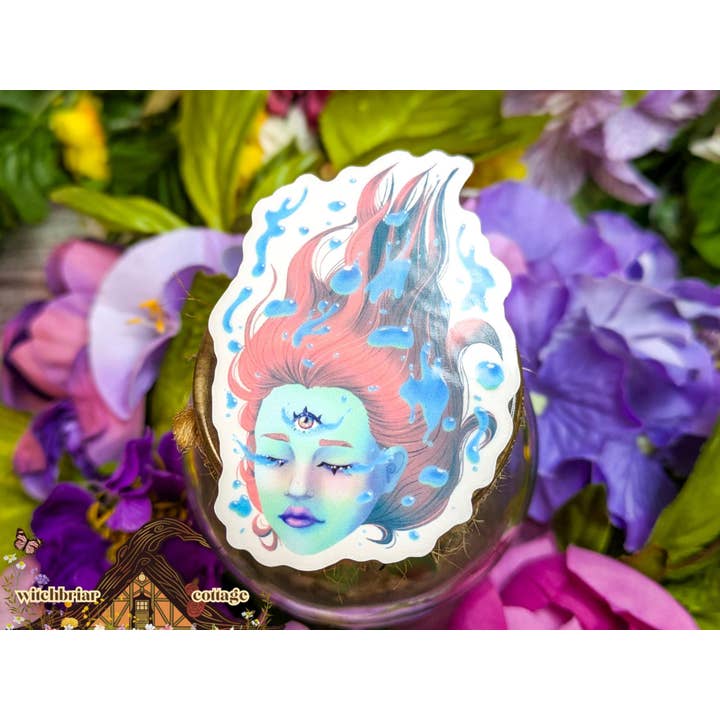 Witchbriar Cottage - Wholesale Sticker - Cute Spooky Tearful CLEAR Vinyl Sticker for Laptop3