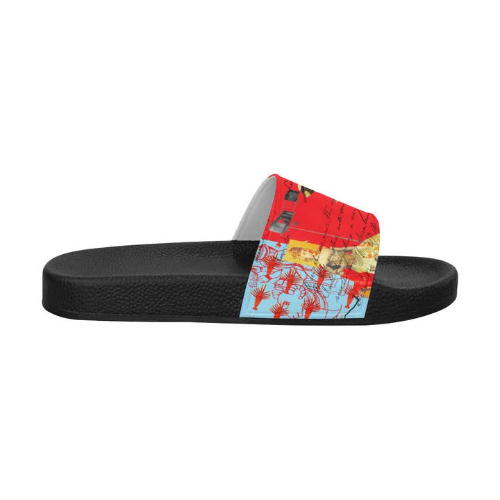 Bønes and Balløøns - Wholesale Slides - Men's - THE SHOWY PLANE HUNTER AND FISH IV Men's Printed Slides