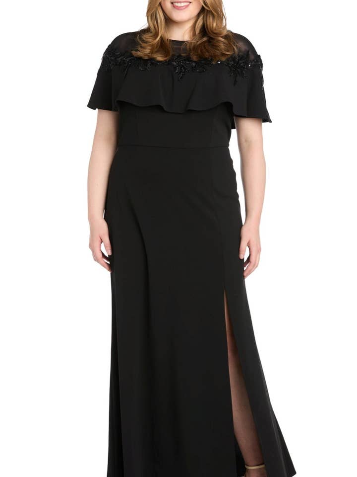 RM Richards Embellished Evening Dress PLUS SIZE for wholesale by New Yorker's Apparel