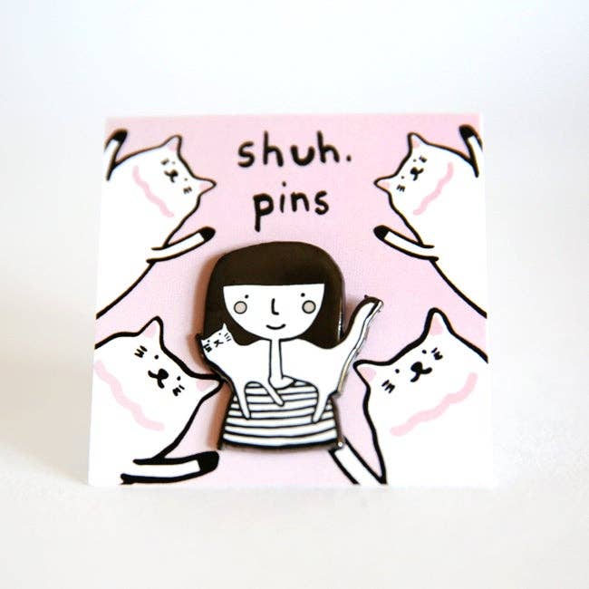 shuh. - Wholesale Lapel pin/button - BE LAZY PIN