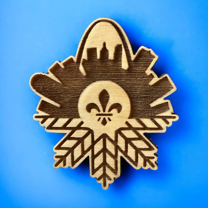 Skyline de Saint-Louis - Fleur De Lis - Magnet pour la vente par Sleepy Magnolia Designs