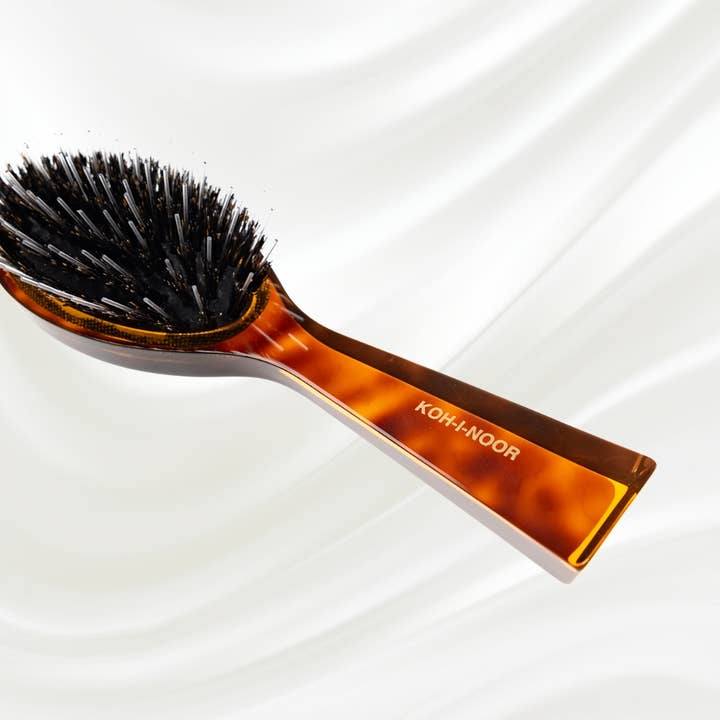 Koh-I-Noor - Wholesale Hair Brush/Comb - Jaspe Pneumatic Boar and Nylon Pin Oval Brush, Small4