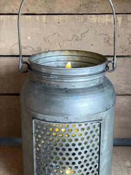 Galvanized LED Mason Jar Light-L for wholesale by DNS Designs