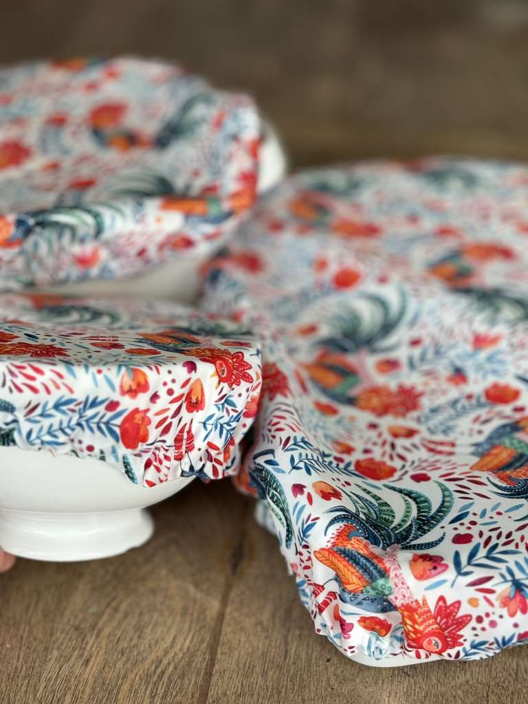 Kit Carson Accessories - Wholesale Food Storage Wrap/Bag - Dish covers - Bright Flowers 7 to15" & 9X13 Casserole pan5