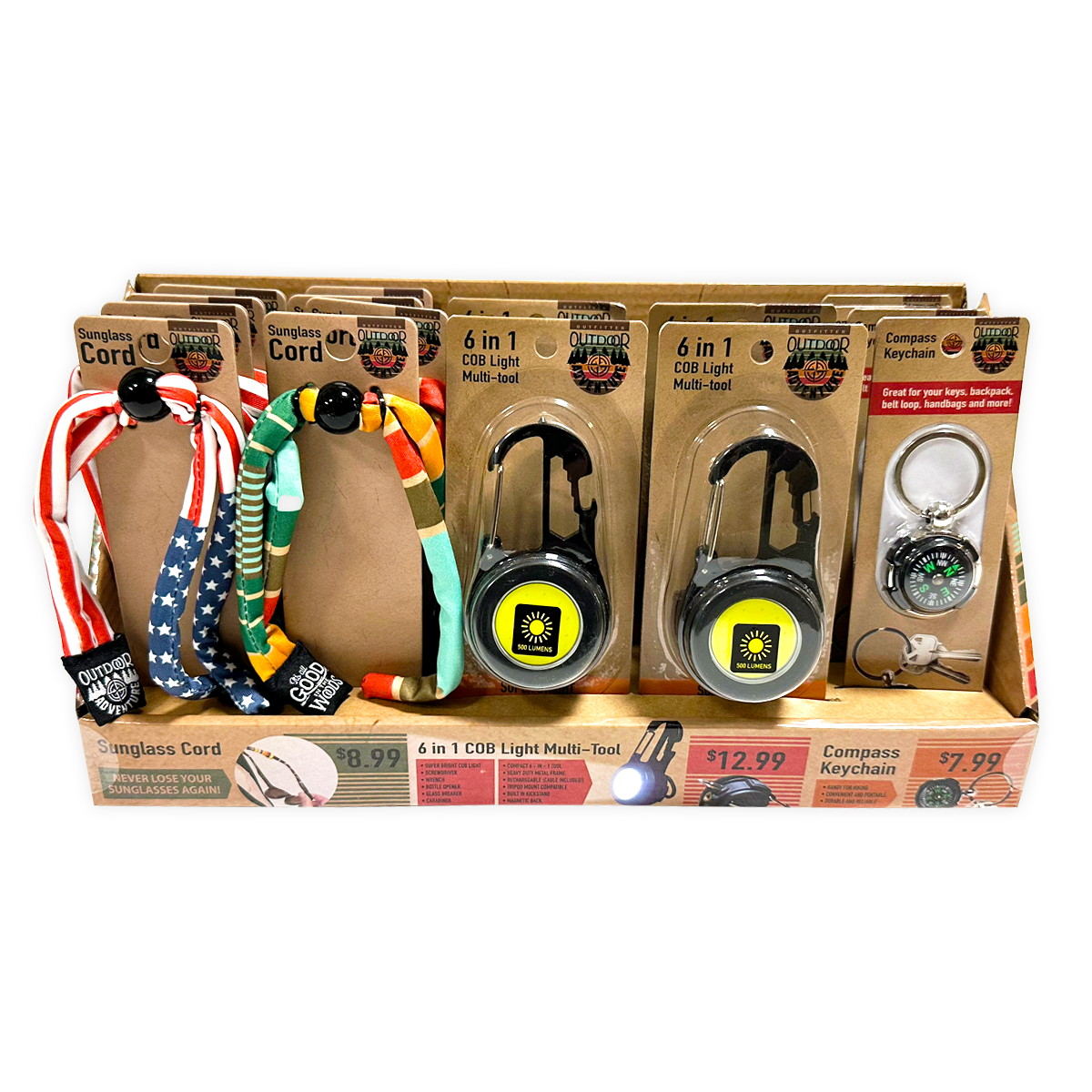 Novelty Brands - Wholesale Retailer Display - Accessories - Outdoor Adventures Accessories Assortment 56PC Floor Display4