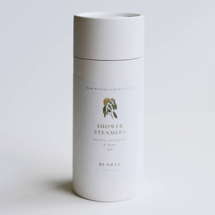 Bushyl - Wholesale Shower Steamer/Bomb - Tea Tree, Eucalyptus & Mint Shower Steamers (pack of 6)