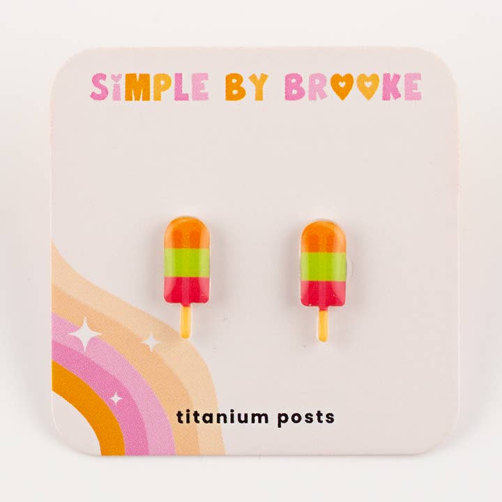 Popsicle Earrings - Summer Earrings - Stud Earrings for wholesale by SimplebyBrooke