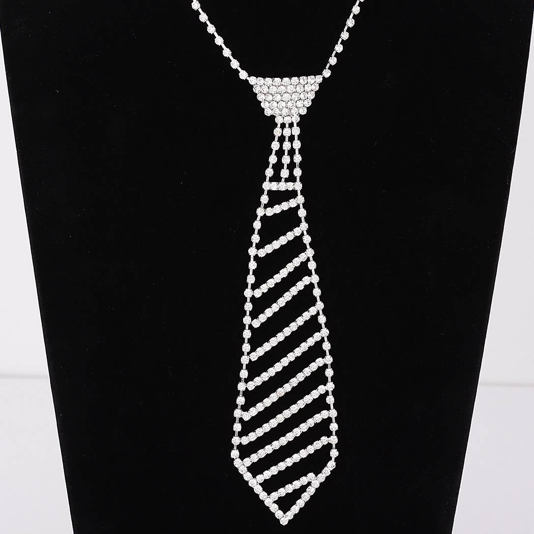 3AM BY H&D ACCESSORIES – Colar pingente/pendente por atacado – Colar de gravata de strass 2