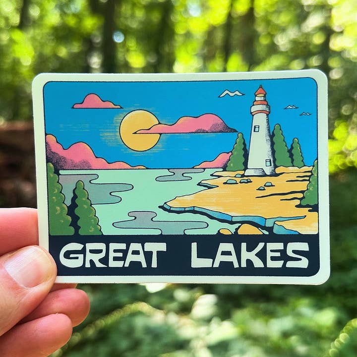 Phare des Grands Lacs | Autocollant pour la vente par Menottees