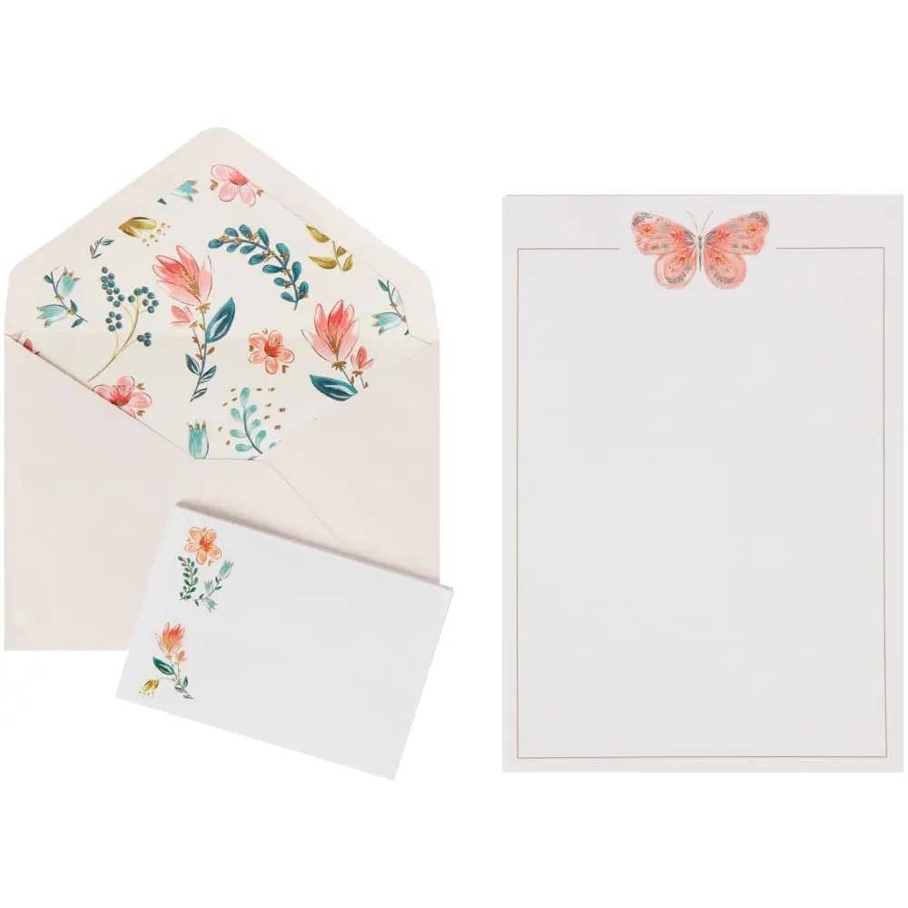 NIQUEA.D - Wholesale Stationery/Notecard Set - Peach Melba Writing Set1