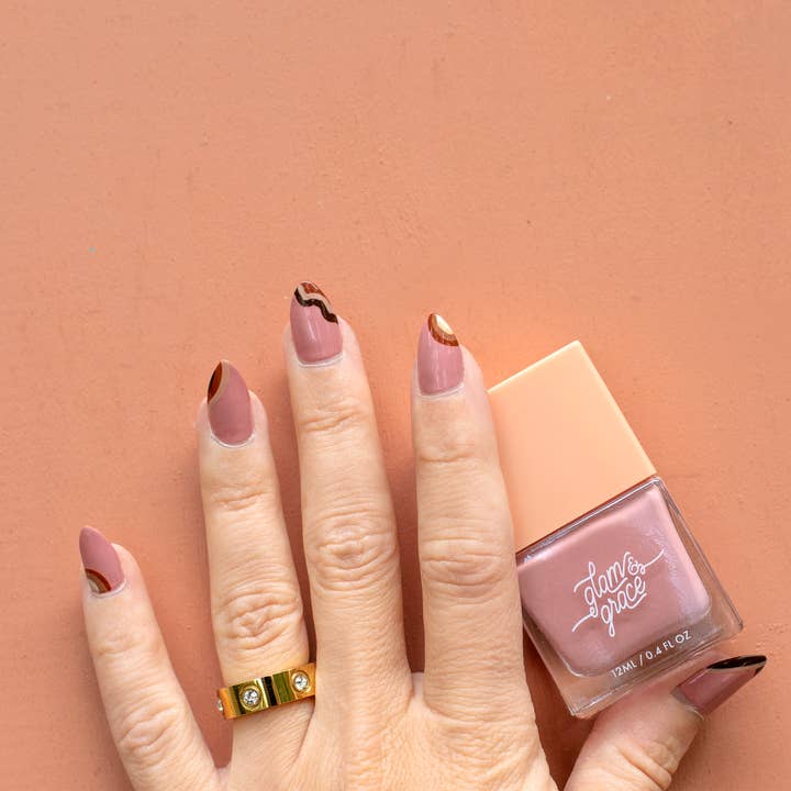 Glam & Grace - Wholesale Nail Polish - Non-Toxic Nail Polish - Mauve5