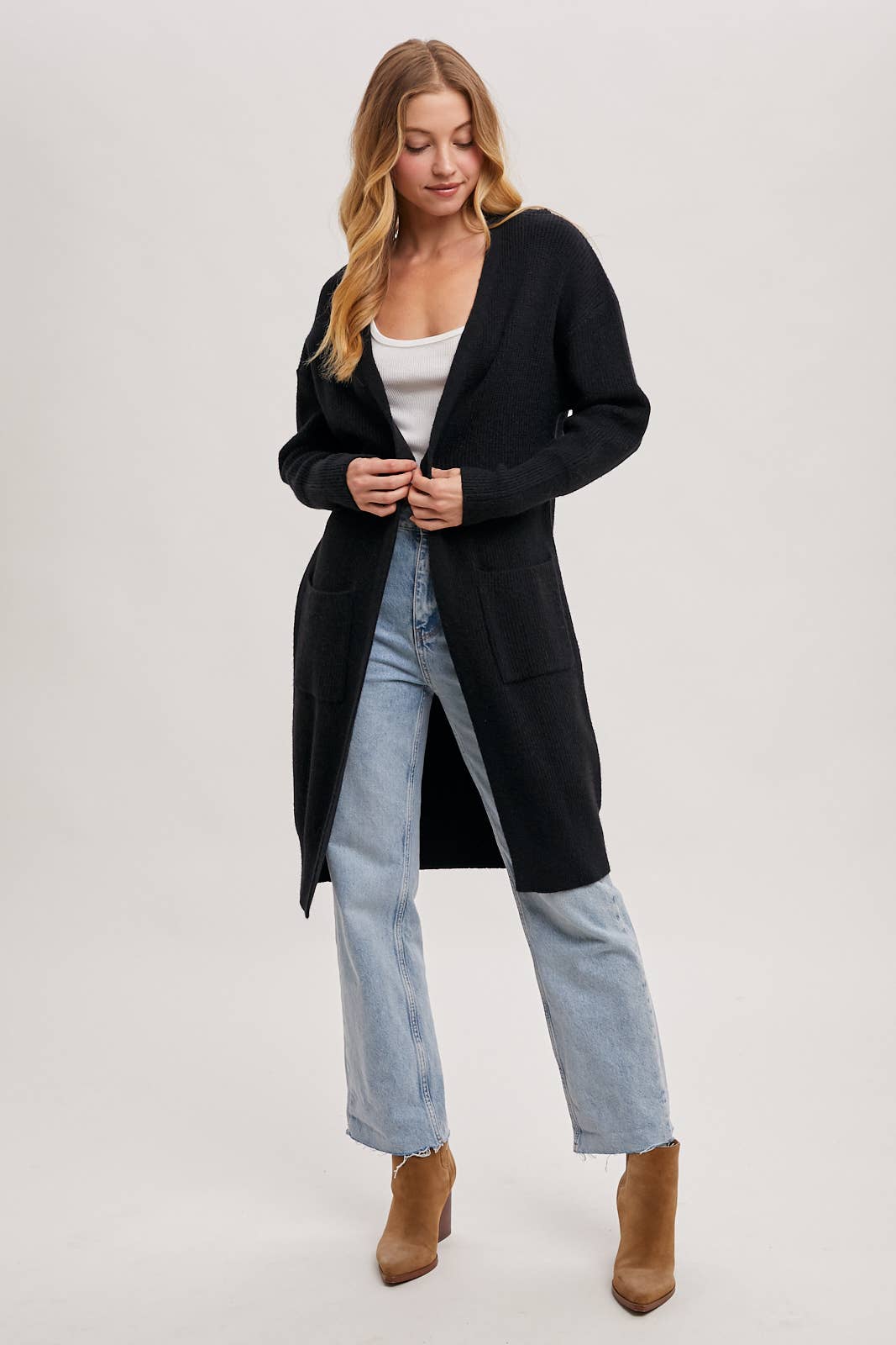 Bluivy – wholesale Cardigan – Women’s – RIBBED OPEN FRONT CARDIGAN8