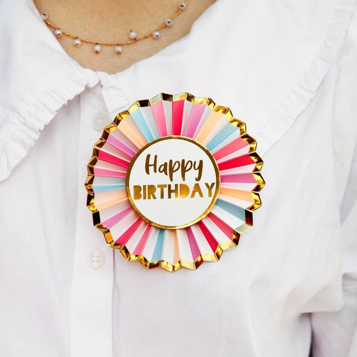 Talking Tables USA - Wholesale Party Favor - Pink Happy Birthday Badge | Birthday Party |1