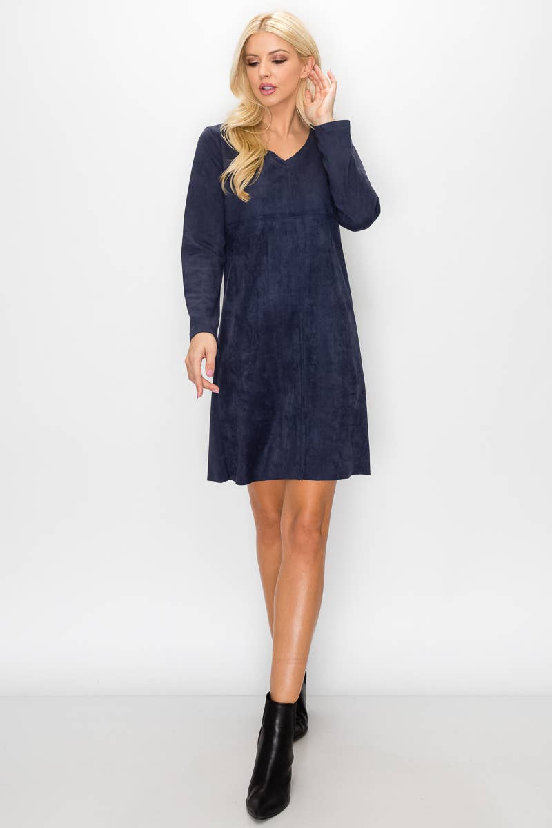 Joh Apparel – Vestido - Mulher por atacado – Vestido Aurora Stretch Camurça com Decote em V SEM Bolsos22