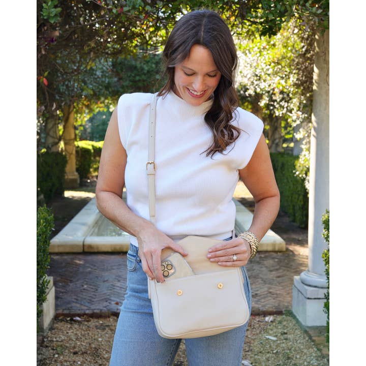 Caroline Hill - Wholesale Crossbody Bag - Women's - Lainey Crossbody Cream