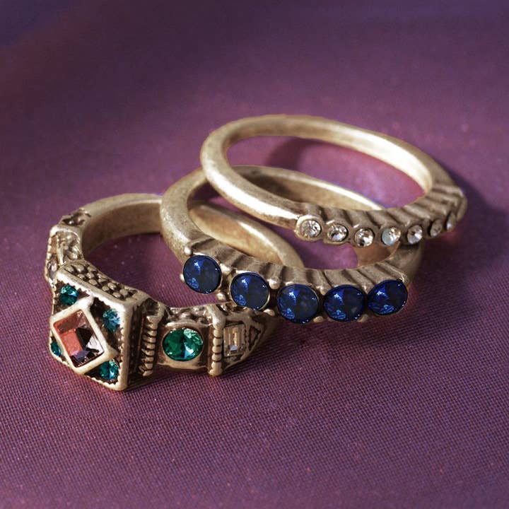 Boho Stack Ring Trio R586 for wholesale by Sweet Romance Jewelry