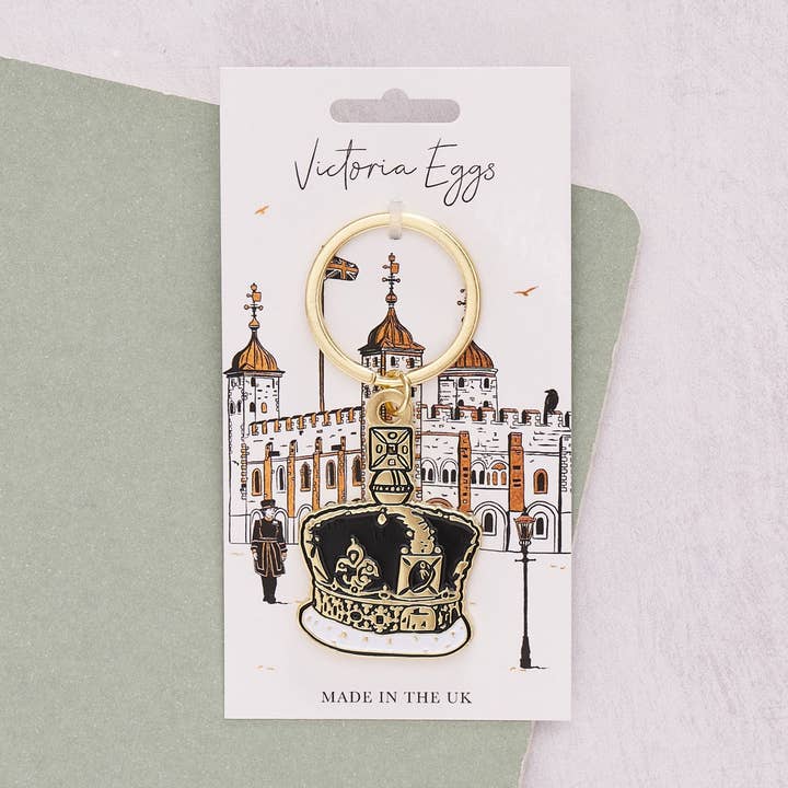 Crown Keyring for wholesale by Victoria Eggs
