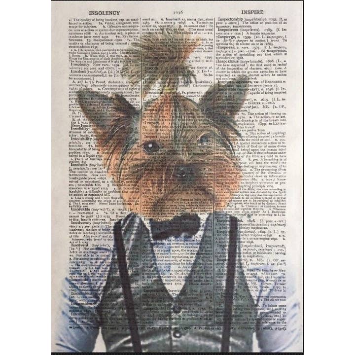 Yorkshire Terrier Dictionary Print - Dog Wall Art Print for wholesale by Parksmoonprints