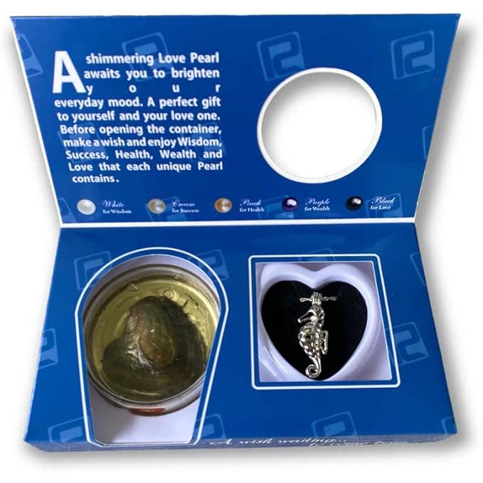 7 Star - Wholesale Pendant/Charm Necklace - "Sea Horse" Love Pearl Kit Chain Necklace Kit