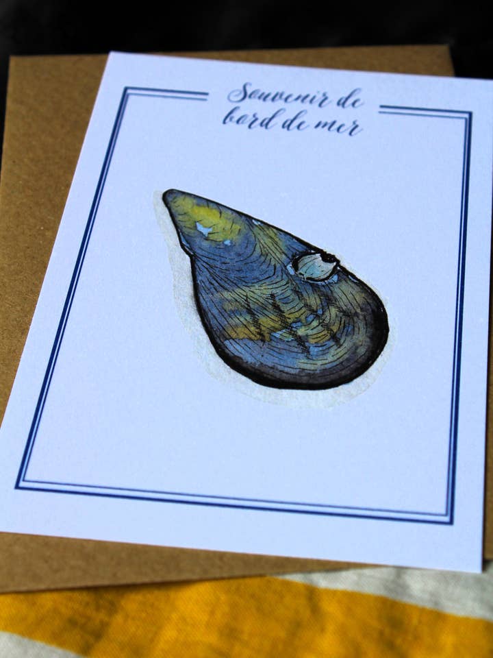 Cartolina conchiglia cozza per la vendita all'ingrosso da parte di Au cœur des lunes