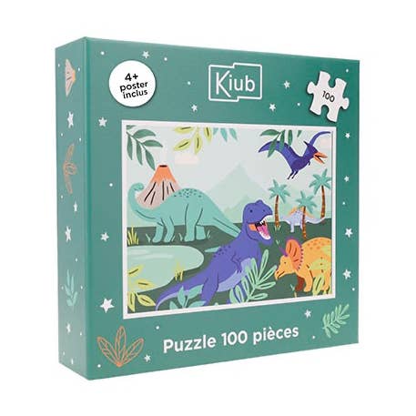 Puzzle 100 Stk Die Kleinen Kiub Dino - Puzzxs58F01 für den Großhandel von KIUB