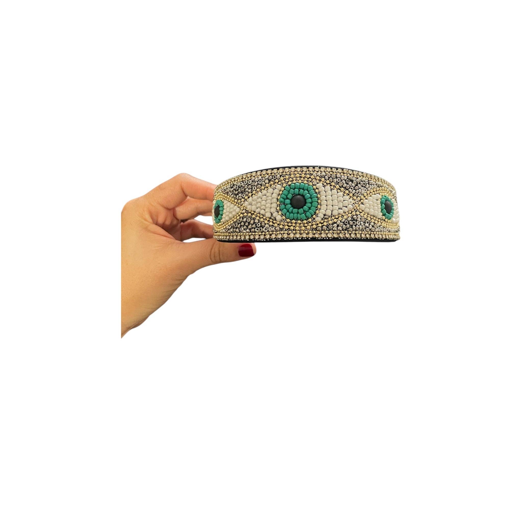 Boutique Femade ® - Wholesale Fashion Headband - Women's - Silver Evil Eye Headband3