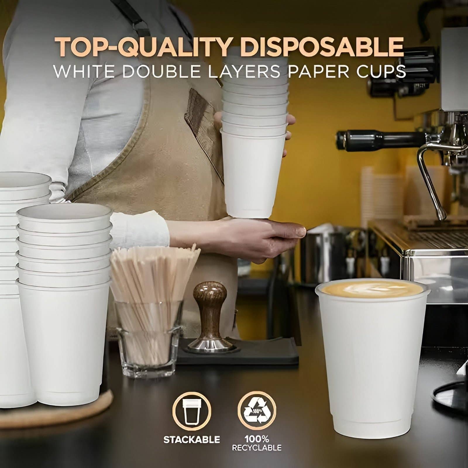 Clene Pack – Großhandel Einwegbecher – CLENE PACK Umweltfreundliche kompostierbare Papierkaffeebecher6