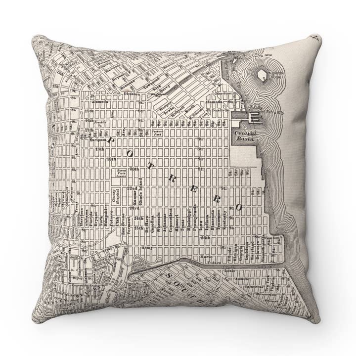 Potrero Hill San Francisco California Coussin pour la vente par Daisy Mae Designs