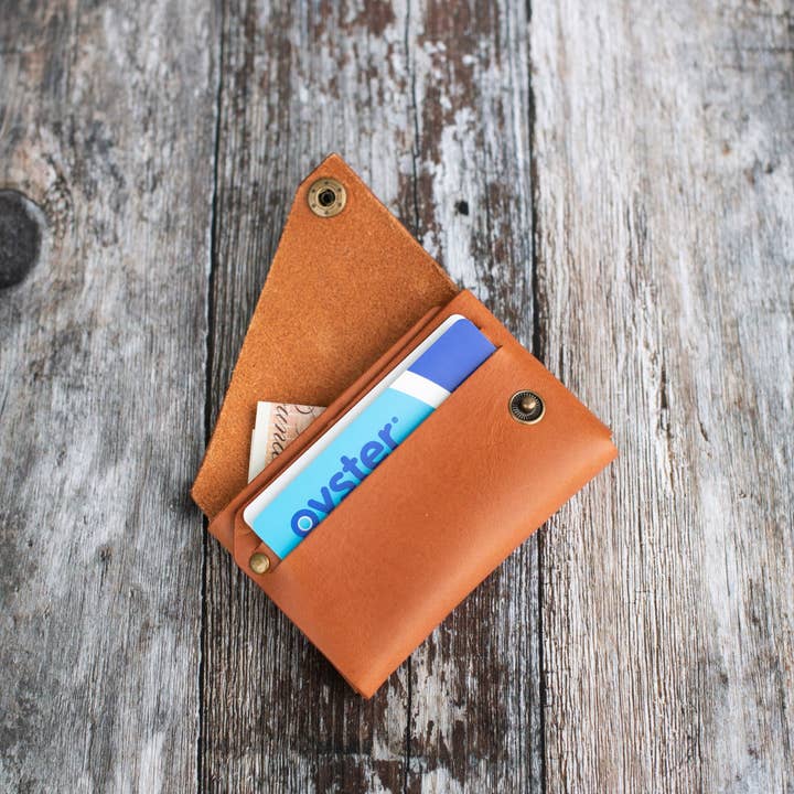 Dark Tan Leather Wallet for wholesale by Wild Origin
