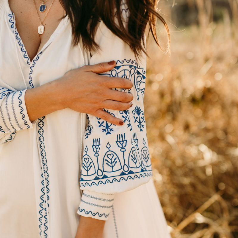 Nya Rose - Wholesale Dress - Women's - Embroidery Vintage Long Dress4