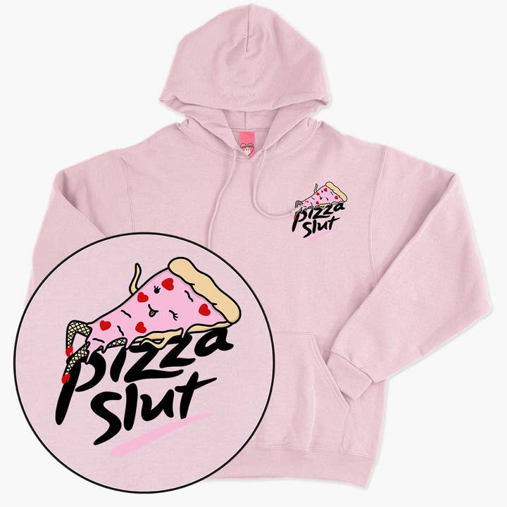 Sweat à capuche Pizza Slut (Unisexe) pour la vente par SassySpud