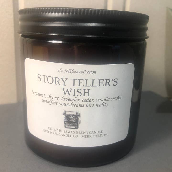 Bougie en mélange de cire d'abeille, bougie parfumée à la bergamote et à la vanille pour la vente par Eco Soul Candle Co