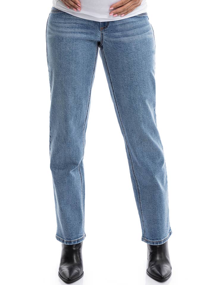 1822 Denim - Wholesale Jeans - Maternity - MATERNITY 30” STRAIGHT LEG JEAN W/ BELLYBAND