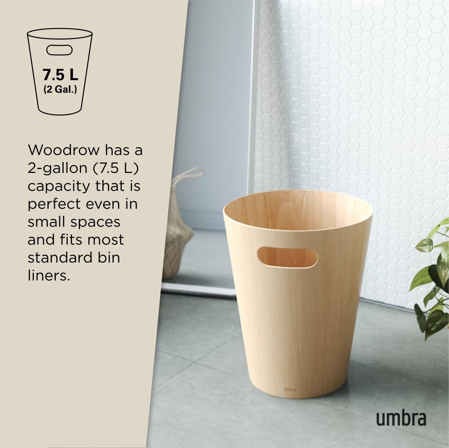 Umbra (CAN) - Wholesale Trashcan/Trash Bin - Woodrow Trash Can48
