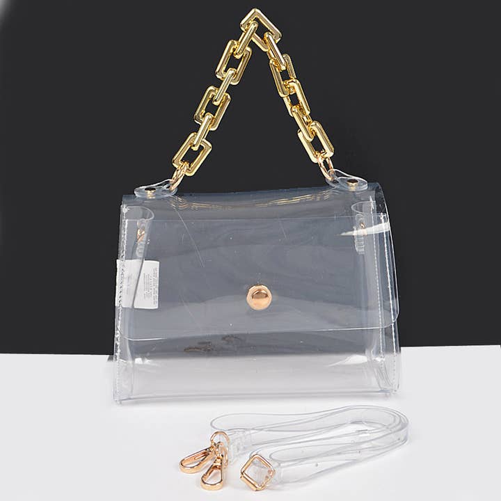 3AM BY H&D ACCESSORIES - Wholesale Crossbody Bag - Women's - Transparent Big Chain Bag5