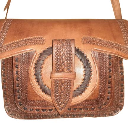 Large striped cow leather bag for wholesale by Hecho a mano