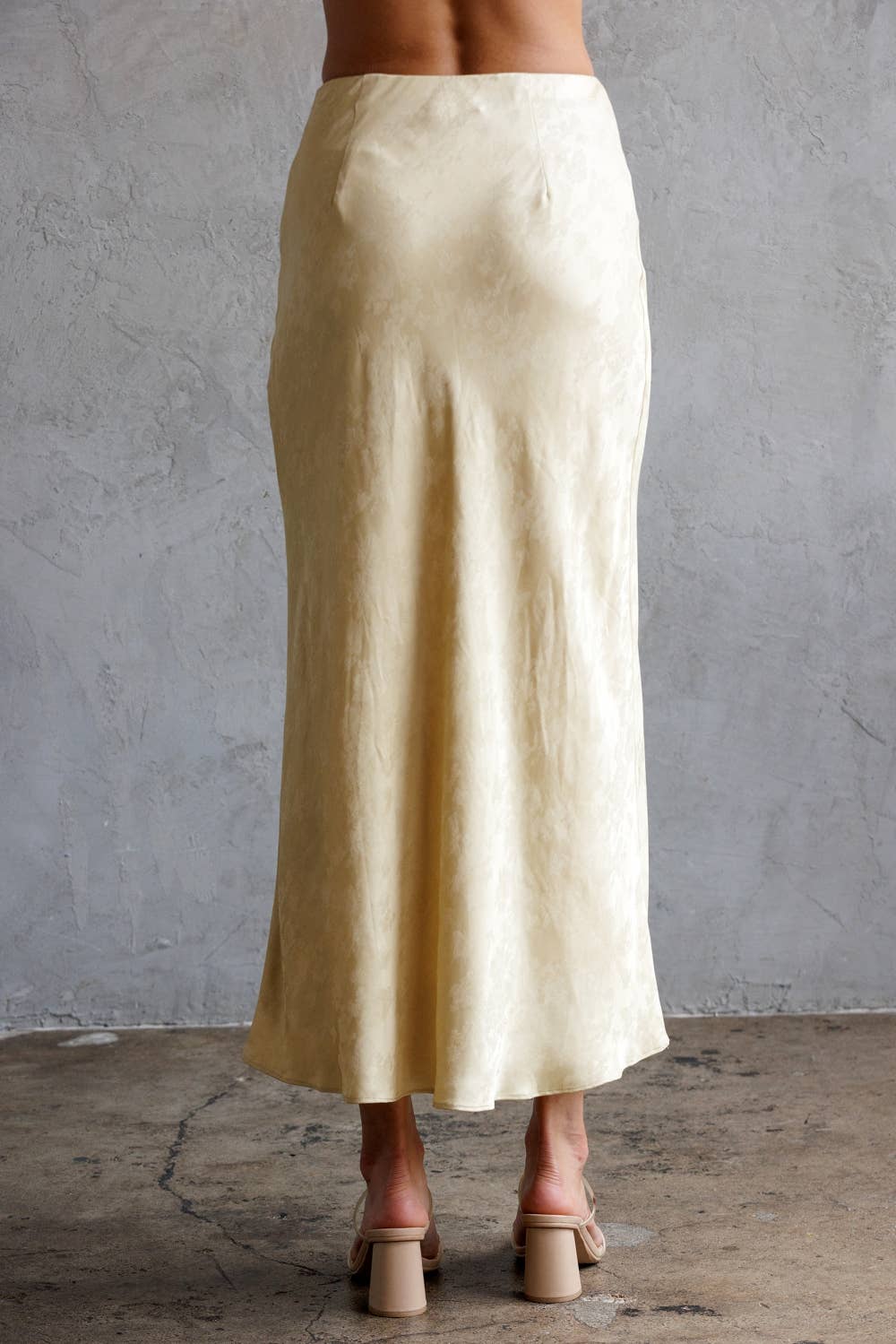 STORIA - Vente Jupe – femme - JS5578-3-JUPE MIDI EN JACQUARD FLORAL SATINÉE13