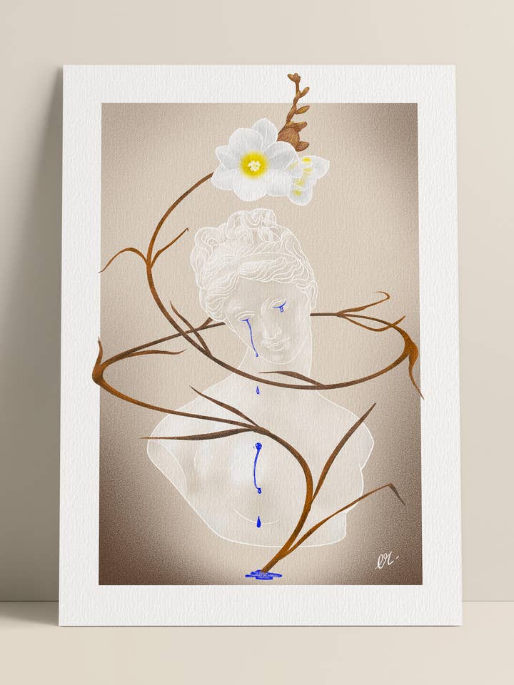 “A bad thing for a good” illustrated poster for wholesale by Edouard Rowehy